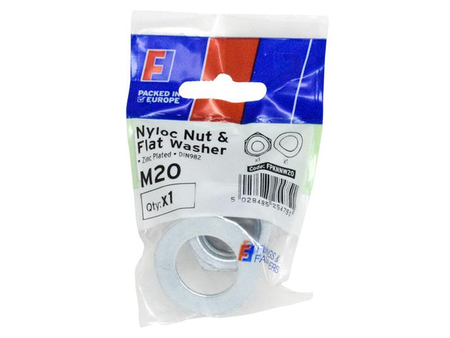 FORFPKNNW20 - Nyloc Nut & Washer M20 ForgePack 1