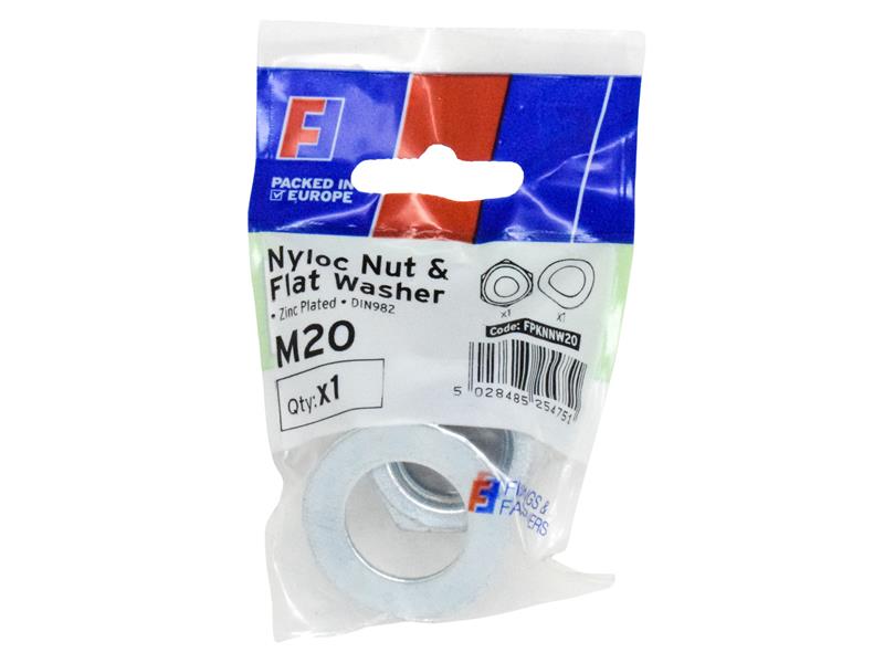 FORFPKNNW20 - Nyloc Nut & Washer M20 ForgePack 1