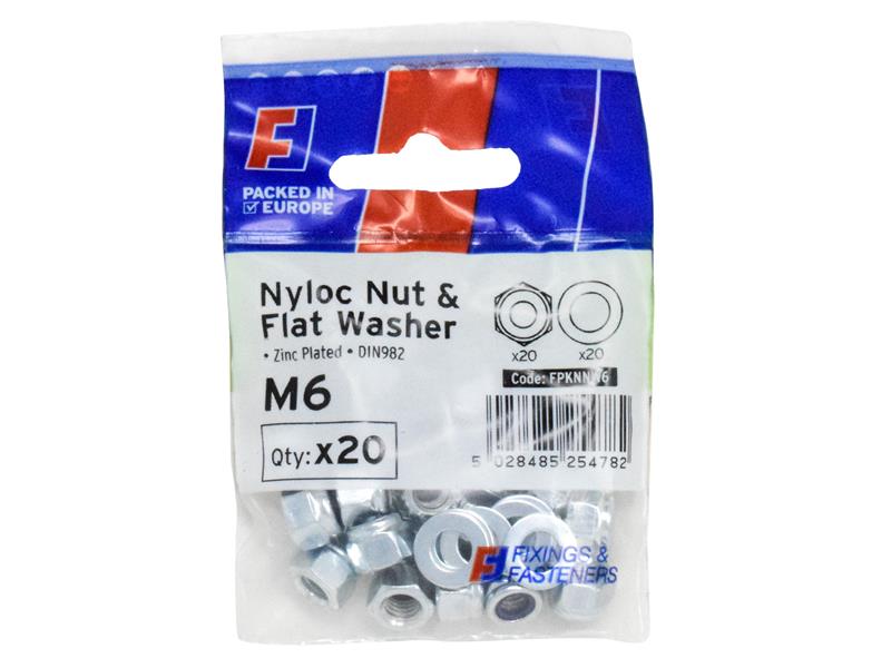 FORFPKNNW6 - Nyloc Nut & Washer M6 ForgePack 20
