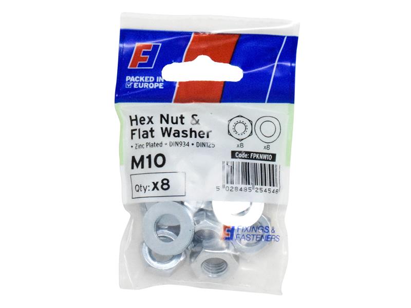 FORFPKNW10 - Nut & Washer M10 ForgePack 8