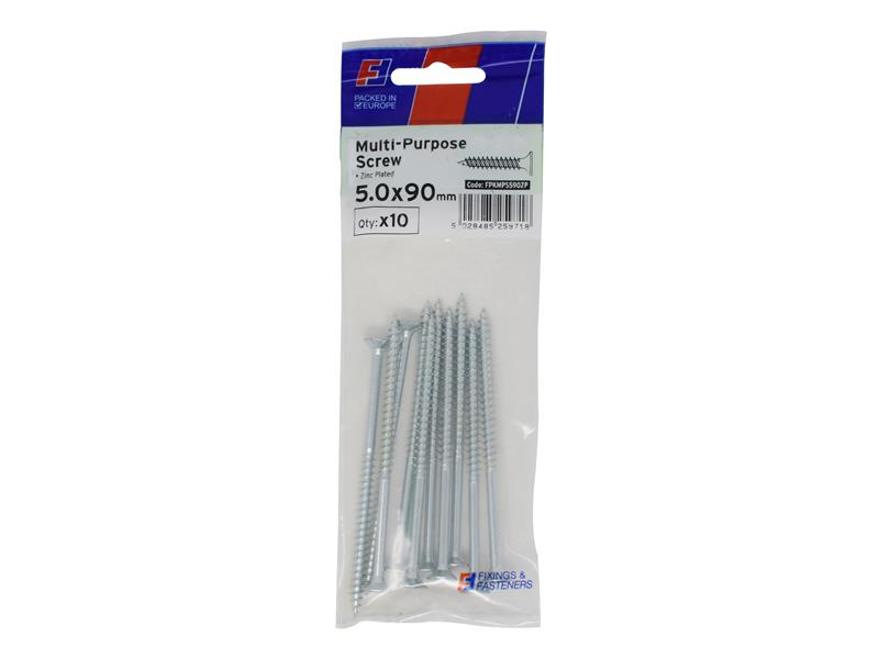 FORFPMS590Z - Multi-Purpose Pozi Screw CSK ST ZP 5.0 x 90mm ForgePack 10