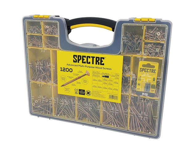 FOROPSP1200Y - Spectreâ„¢ Wood Screw Site Organiser 1200 Piece