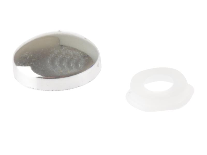 FORPDT5M - Domed Cover Cap Chrome Coloured No. 6-8 Bag 25
