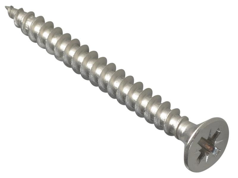 FORPOZI550S - Multi-Purpose Pozi Compatible Screw CSK ST S/Steel 5.0 x 50mm Box 200