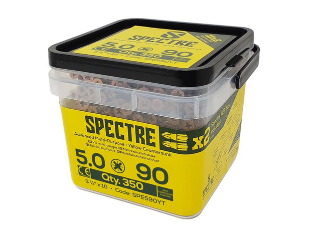 FORSP590YT - Spectreâ„¢ PZ Compatible Wood Screw CSK ZYP 5.0 x 90mm Tub 350