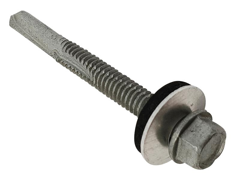 FORTFHW5100H - TechFast Roofing Sheet to Steel Hex Screw & Washer No.5 Tip 5.5 x 100mm Box 100