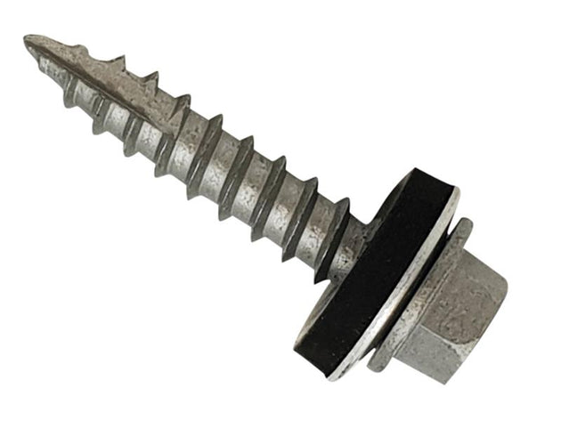 FORTFHWP6325 - TechFast Metal Roofing to Timber Hex Screw T17 Gash Point 6.3 x 25mm Box 100