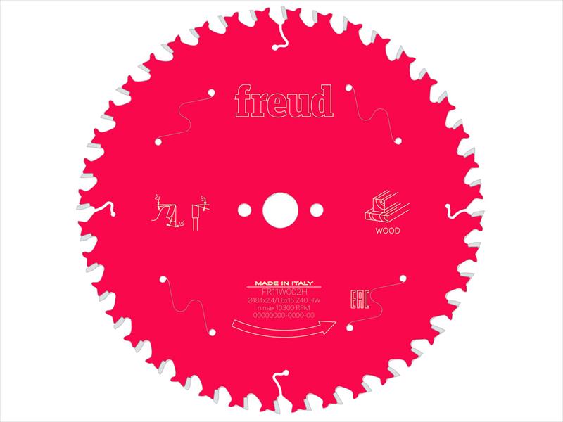 FRE03FS09704 - Wood Circular Saw Blade 184 x 16 x 2.4/1.6mm x 40T