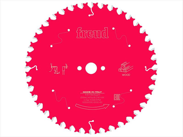 FRE03FS09704 - Wood Circular Saw Blade 184 x 16 x 2.4/1.6mm x 40T