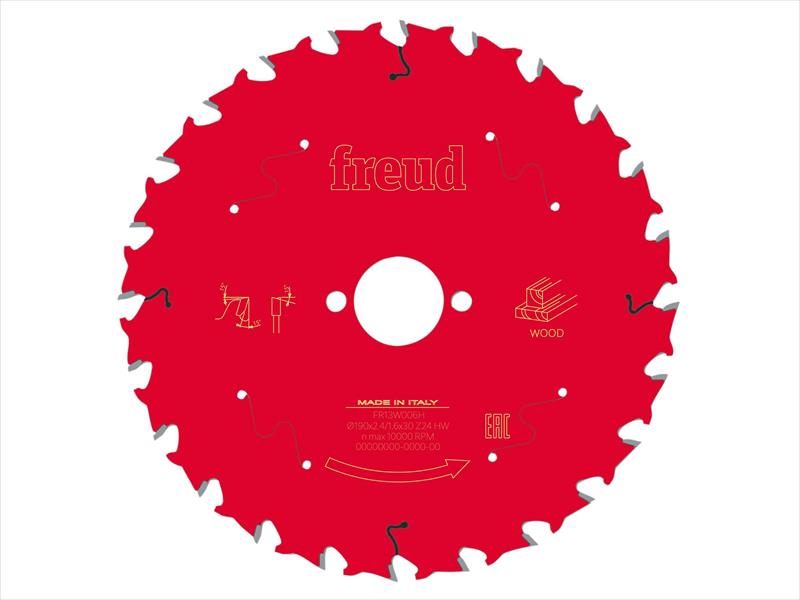 FRE03FS09717 - Wood Circular Saw Blade 190 x 30 x 2.4/1.6mm x 24T