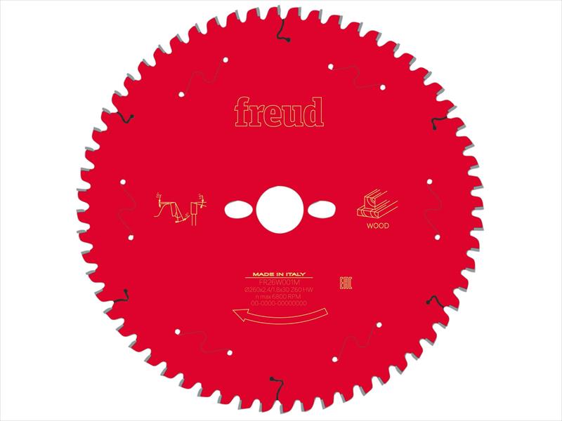 FRE03FS09760 - Wood Mitre Saw Blade 260 x 30 x 2.4/1.8mm x 60T
