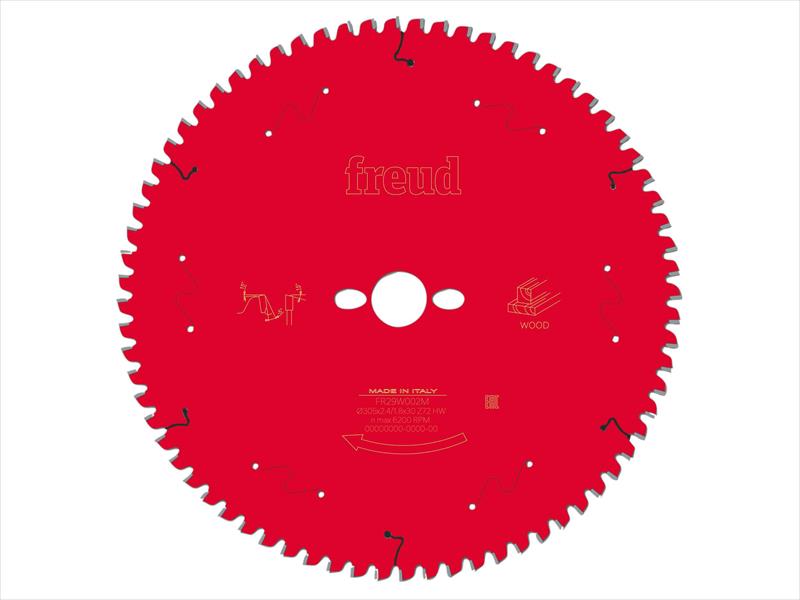 FRE03FS09763 - Wood Mitre Saw Blade 305 x 30 x 2.4/1.8mm x 72T