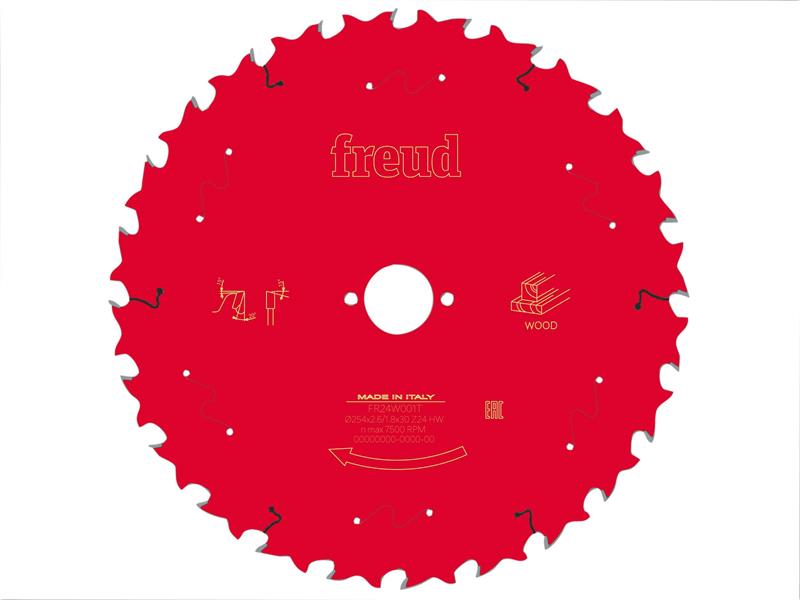 FRE03FS09778 - Wood Table Saw Blade 254 x 30 x 2.6/1.8mm x 24T