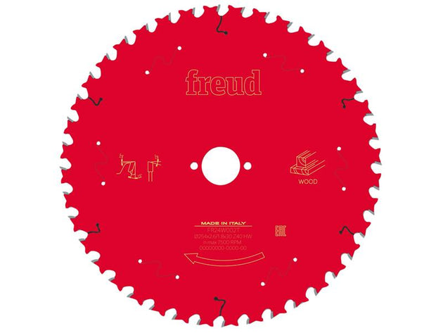 FRE03FS09779 - Wood Table Saw Blade 254 x 30 x 2.6/1.8mm x 40T