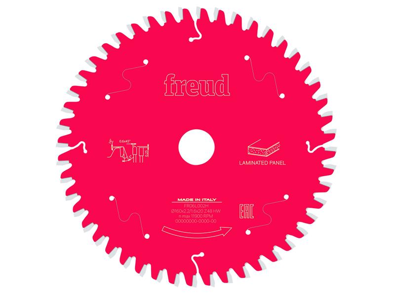 FRE03FS09799 - Laminated Panel Circular Saw Blade 160 x 20 x 2.2/1.6mm x 48T