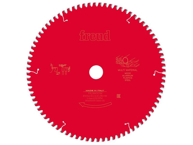 FRE03FS09891 - Multi-Material Mitre Saw Blade 305 x 30 x 2.6/2mm x 72T