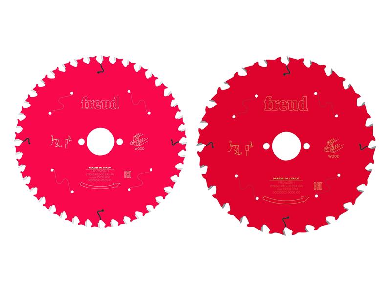 FRE03FS09893 - Wood Circular Saw Blade 2 Pack 190 x 30 x 2.4mm x 24T / 40T
