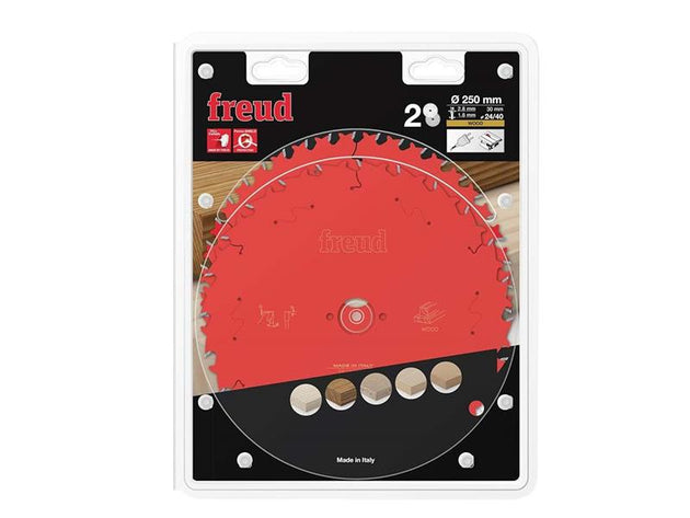 FRE03FS09894 - Wood Circular Saw Blade 2 Pack 250 x 30 x 2.8mm x 24T / 40T