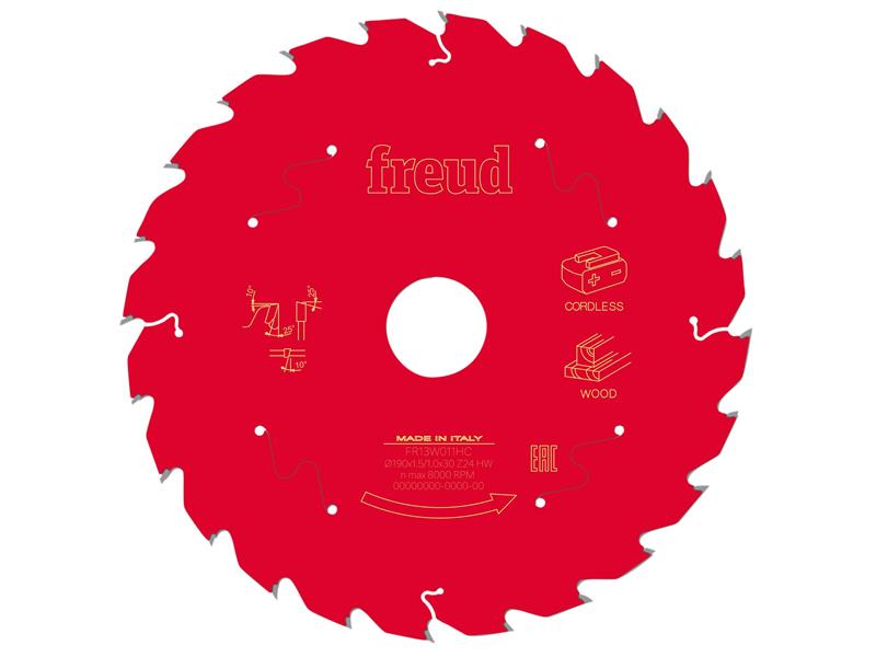 FRE03FS10058 - Wood Circular Saw Blade 190 x 30 x 1.45/1mm x 24T