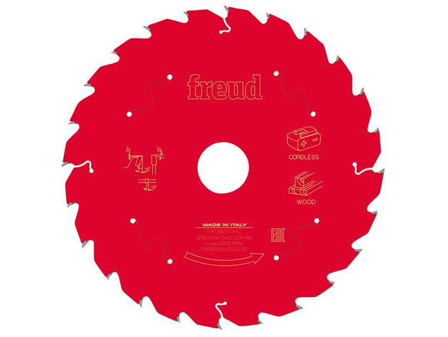 FRE03FS10058 - Wood Circular Saw Blade 190 x 30 x 1.45/1mm x 24T