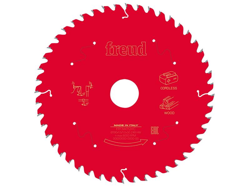 FRE03FS10059 - Wood Circular Saw Blade 190 x 30 x 1.45/1mm x 48T