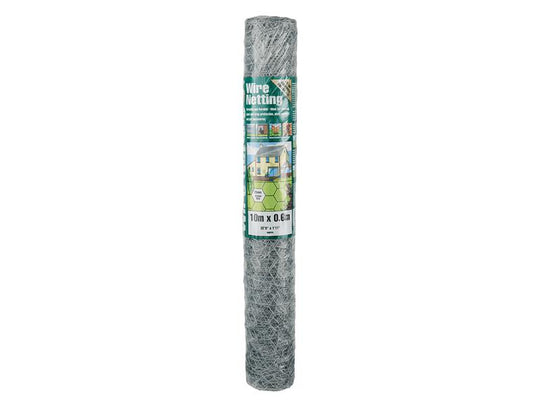 GDM50040 - Galvanised Wire Netting 25mmÂ² Hexagon, 10 x 0.6m