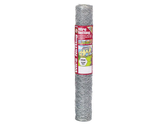 GDM50045 - Galvanised Wire Netting 50mmÂ² Hexagon, 10 x 0.6m