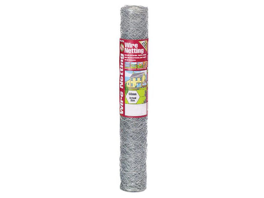 GDM50060 - Galvanised Wire Netting 50mmÂ² Hexagon, 10 x 0.9m