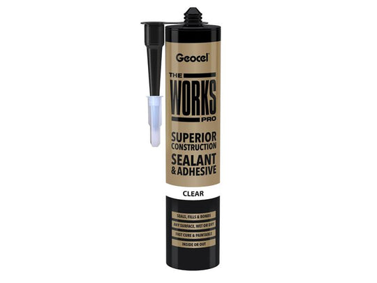 GEO6001241 - THE WORKS PRO Sealant & Adhesive Clear 290ml