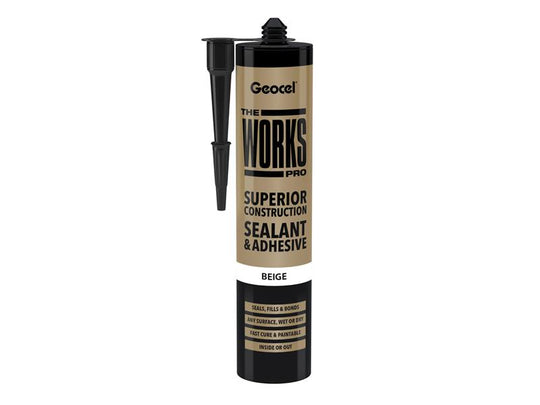 GEO6001245 - THE WORKS PRO Sealant & Adhesive Beige 290ml