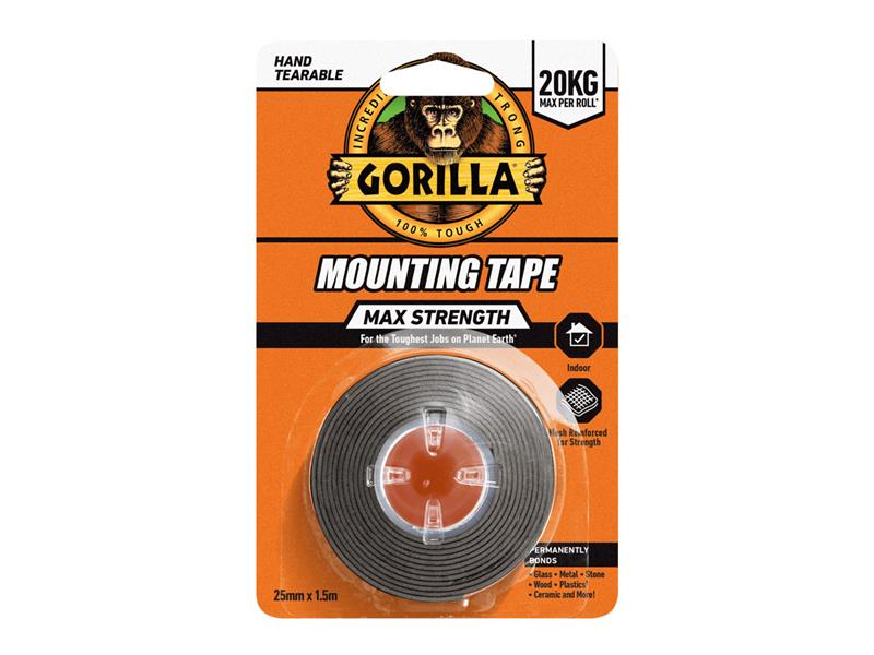 GRGGMSIMTBK - Max Strength Indoor Mounting Tape Black 1.5m 114791