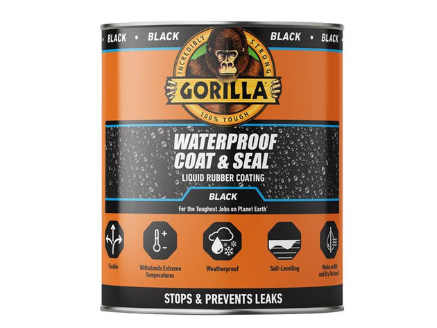 GRGPSPBL946N - Waterproof Coat & Seal Liquid Rubber Coating Black 946ml