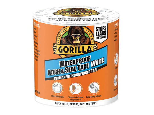 GRGPSTW3 - GorillaÂ® Waterproof Patch & Seal Tape 100mm x 3m White