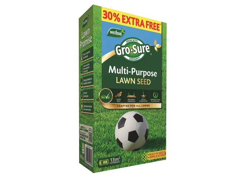 GRO20500301 - Gro-Sure Multi-Purpose Lawn Seed 10mÂ² +30% Free