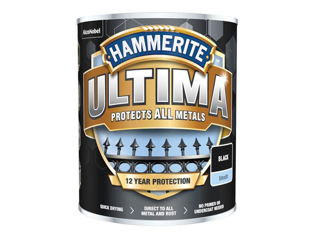 HMMUMSBL750 - Ultima Metal Paint Smooth Black 750ml
