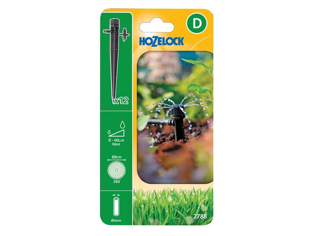 HOZ27880012 - 2788 End of Line Adjustable Mini Sprinkler on Stake 4mm (Pack 12)