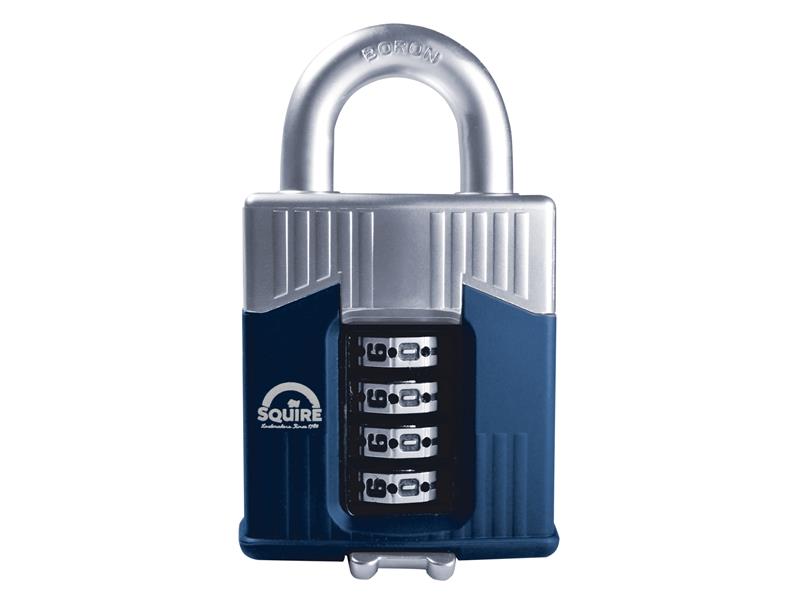 HSQWC55 - Warrior High-Security Open Shackle Combination Padlock 55mm