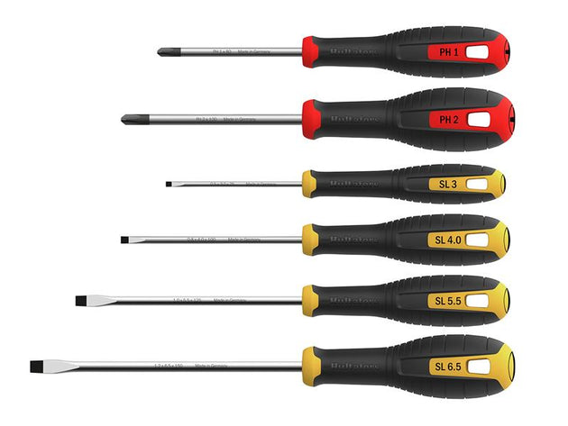 HUL444405 - Phillips & Slotted Screwdriver Set, 6 Piece