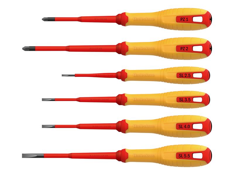 HUL444465 - VDE Pozidriv & Slotted Screwdriver Set, 6 Piece