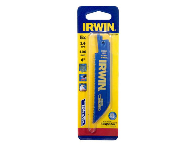 IRW10504147 - 414R Sabre Saw Blade Metal Cutting 100mm 14 TPI (Pack 5)
