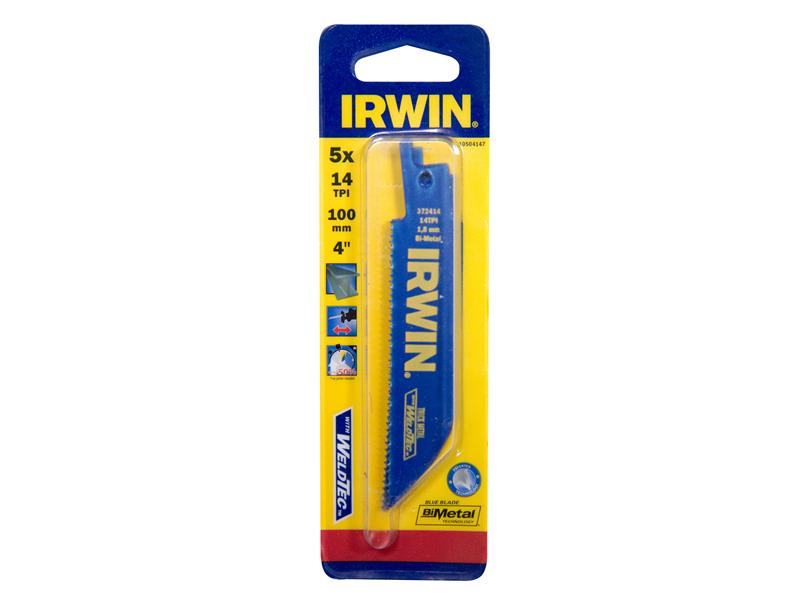 IRW10504147 - 414R Sabre Saw Blade Metal Cutting 100mm 14 TPI (Pack 5)