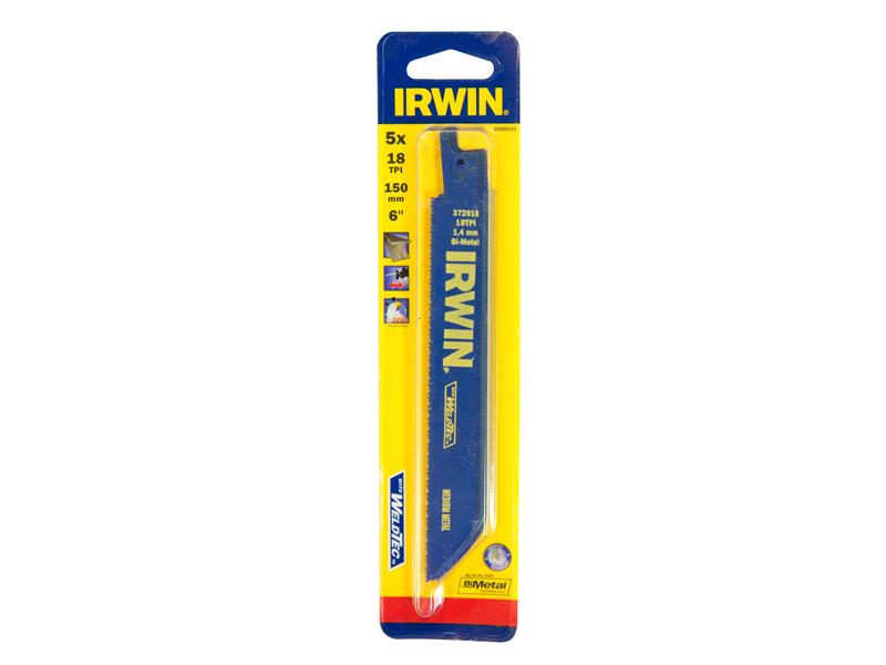 IRW10504153 - 618R Sabre Saw Blade Metal Cutting 150mm 18 TPI (Pack 5)
