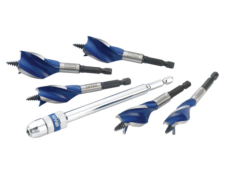 IRW1922007 - Blue Groove 6X Stubby Wood Bit Set, 5 Piece