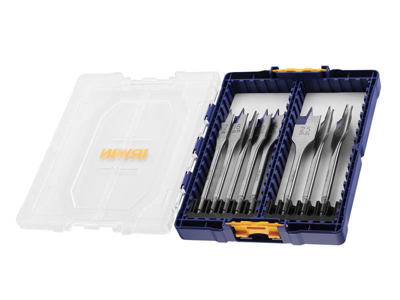 IRWIW4041010 - Blue Groove 4X Flat Bit Set, 8 Piece