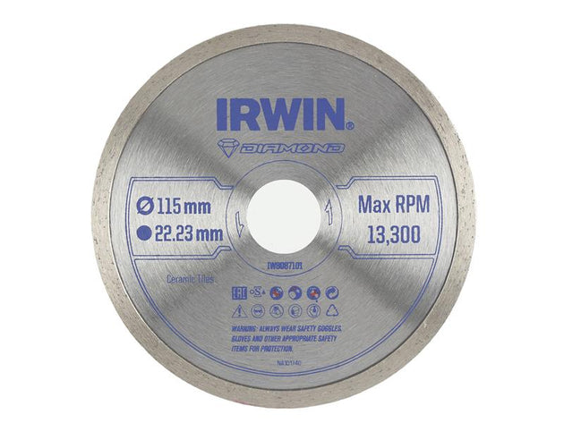 IRWIW8087101 - Continuous Rim Diamond Blade 115 x 22.23mm