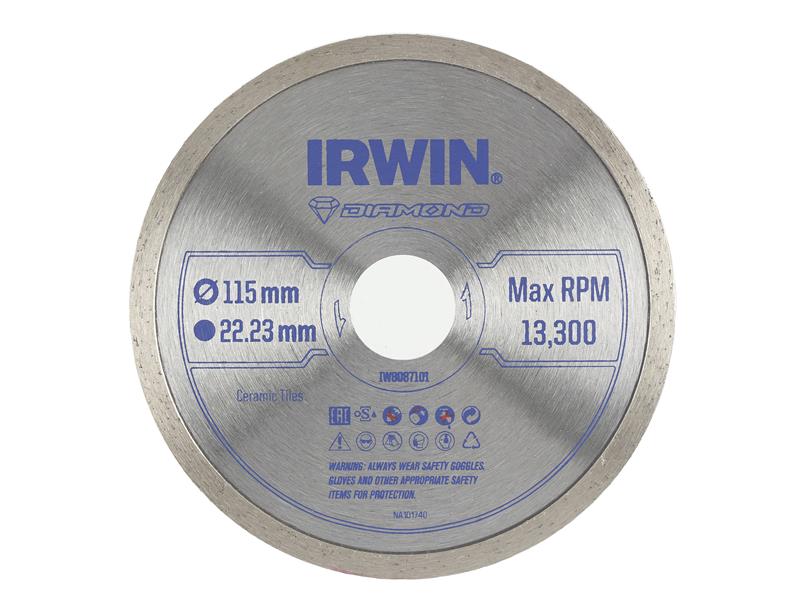 IRWIW8087101 - Continuous Rim Diamond Blade 115 x 22.23mm