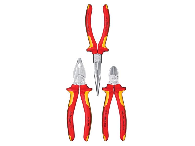 KPX002012 - 00 20 12 Elektro VDE Pliers Set, 3 Piece