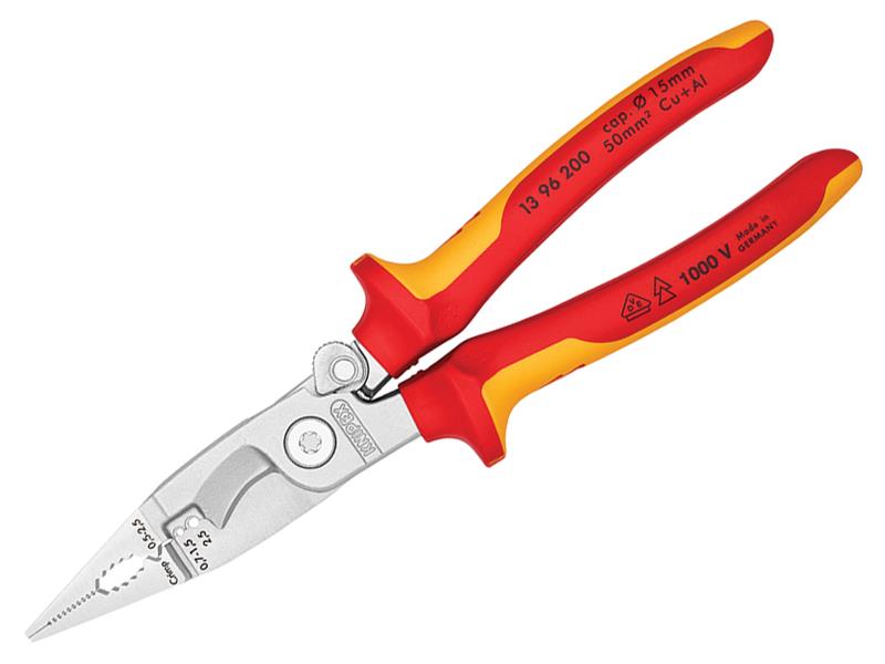 KPX1396200 - 13 96 200 VDE Multifunctional Installation Pliers with Opening Spring 200mm