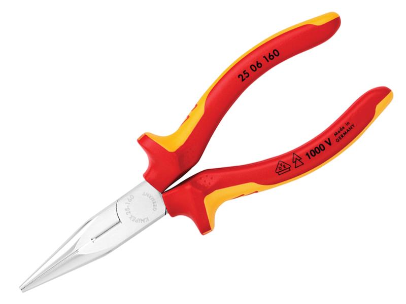 KPX2506160 - 25 06 160 VDE Snipe Nose Side Cutting Pliers 160mm