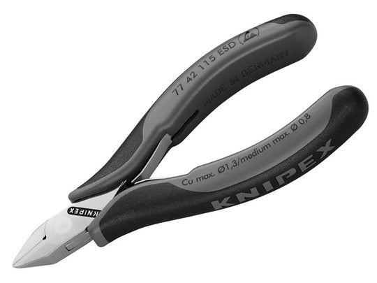 KPX7742ESD - 77 42 115 ESD Electronics Diagonal Cutters Pointed Head, Non Bevelled 115mm